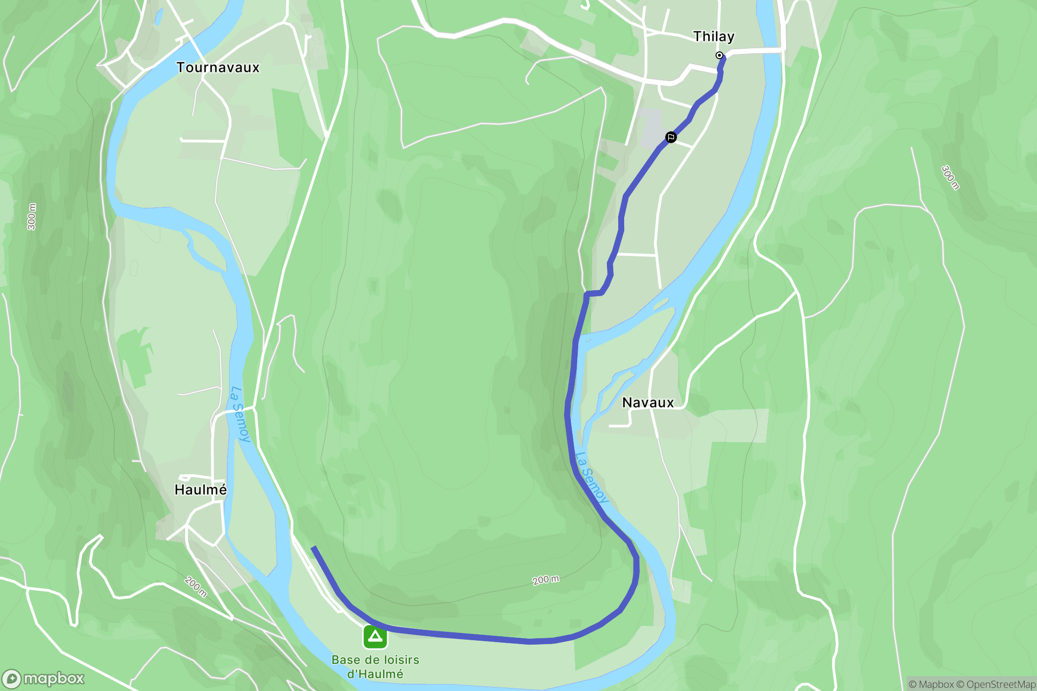 Thilay : carte du parcours de randonnée - France