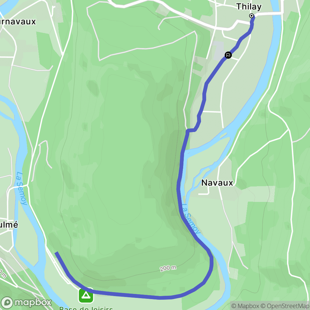 Thilay : carte du parcours de randonnée - France