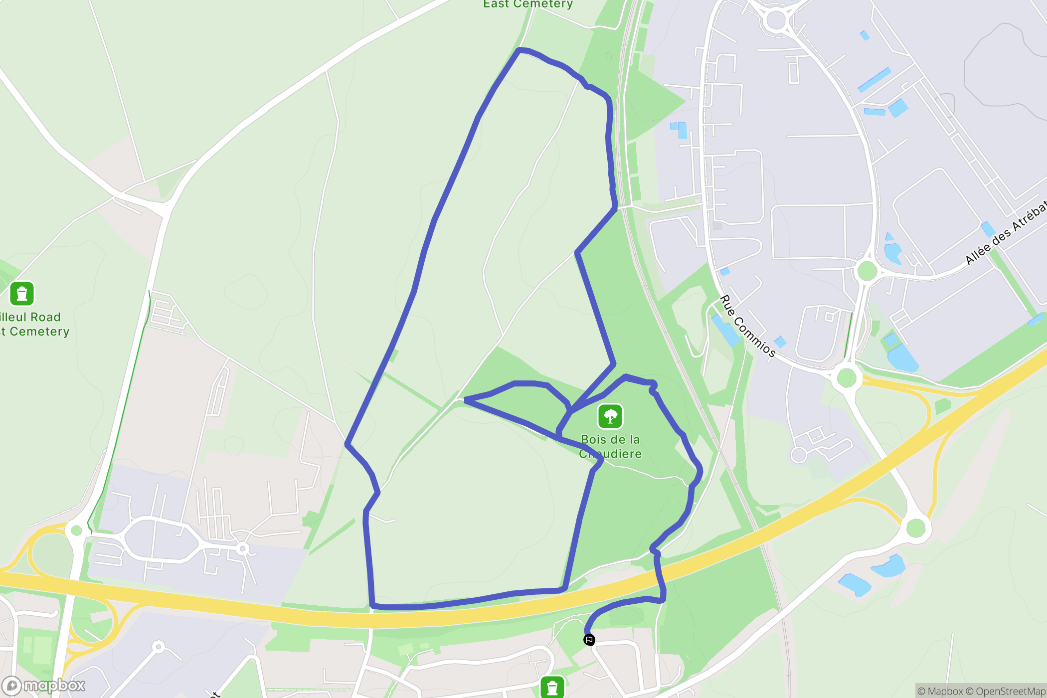 Saint-Laurent-Blangy : carte du parcours de randonnée - France
