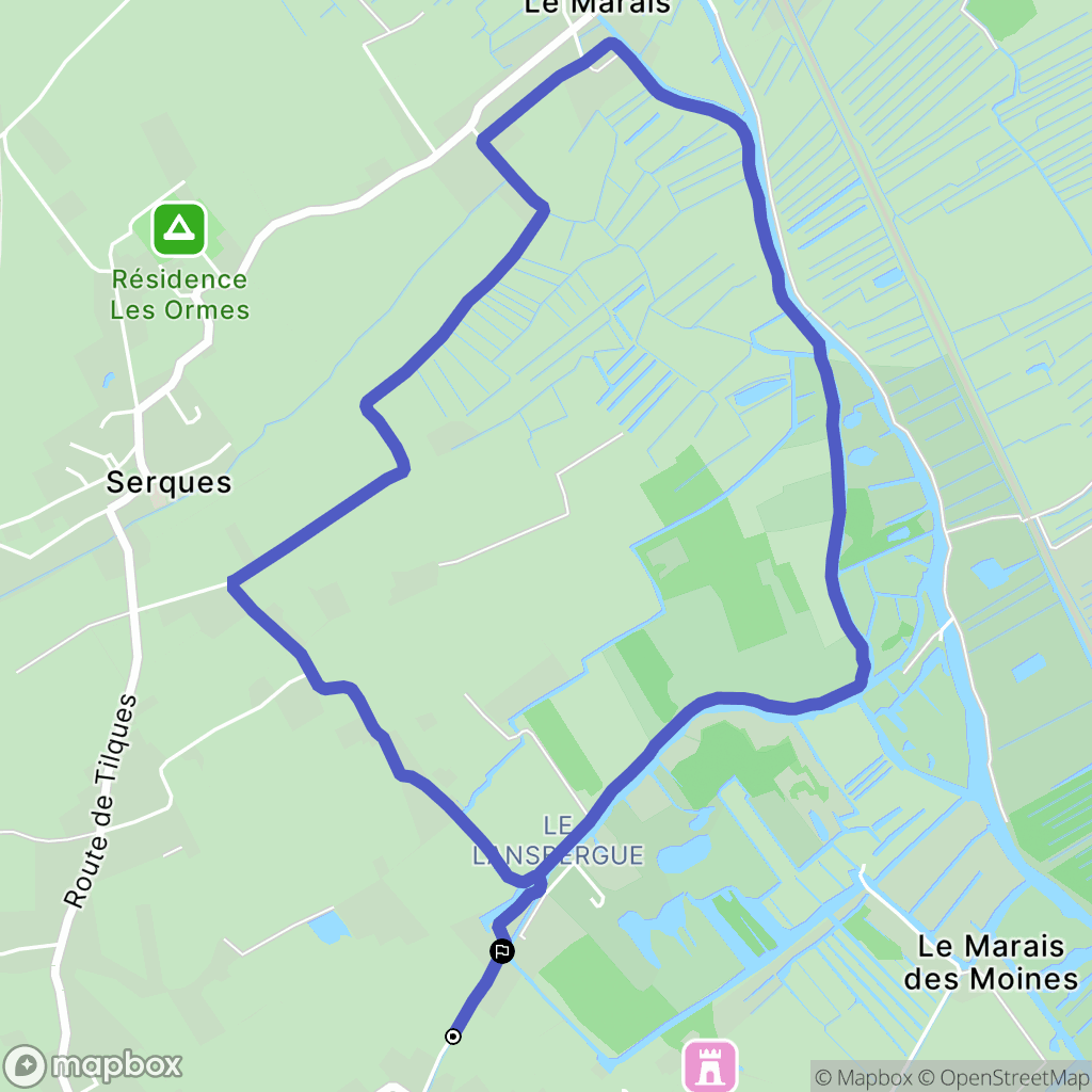 Tilques : carte du parcours de randonnée - France