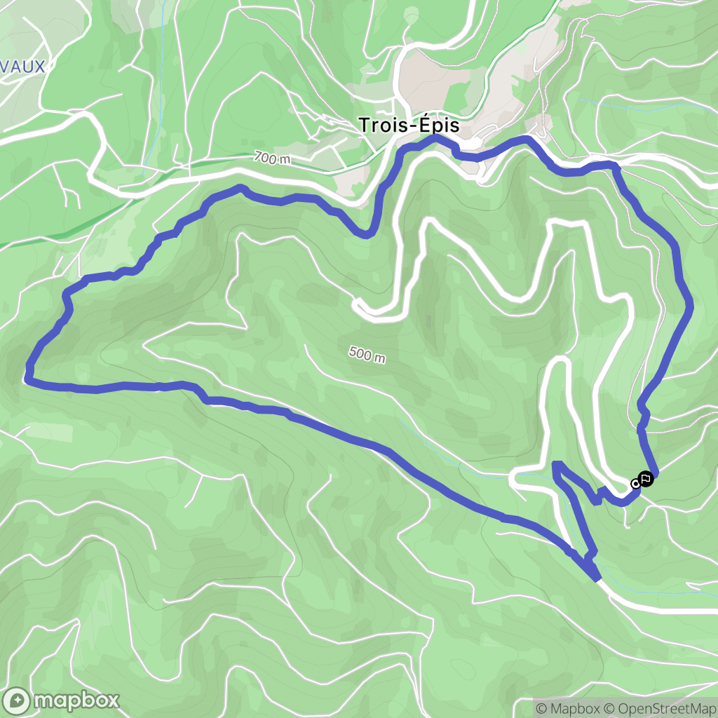 Turckheim : carte du parcours de randonnée - France
