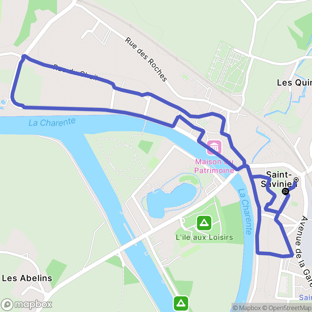 Saint-Savinien : carte du parcours de randonnée - France