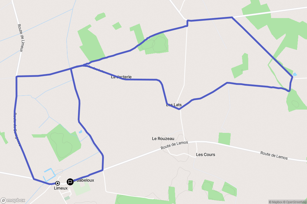 Limeux : carte du parcours de randonnée - France