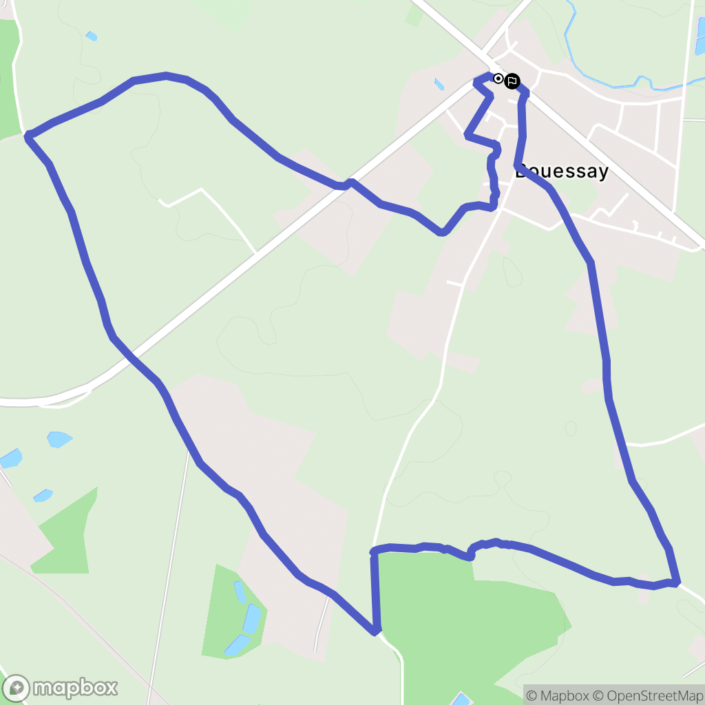 Bouessay : carte du parcours de randonnée - France
