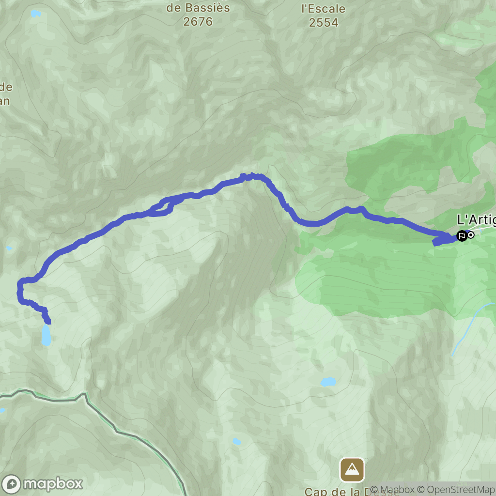 Auzat : carte du parcours de randonnée - France