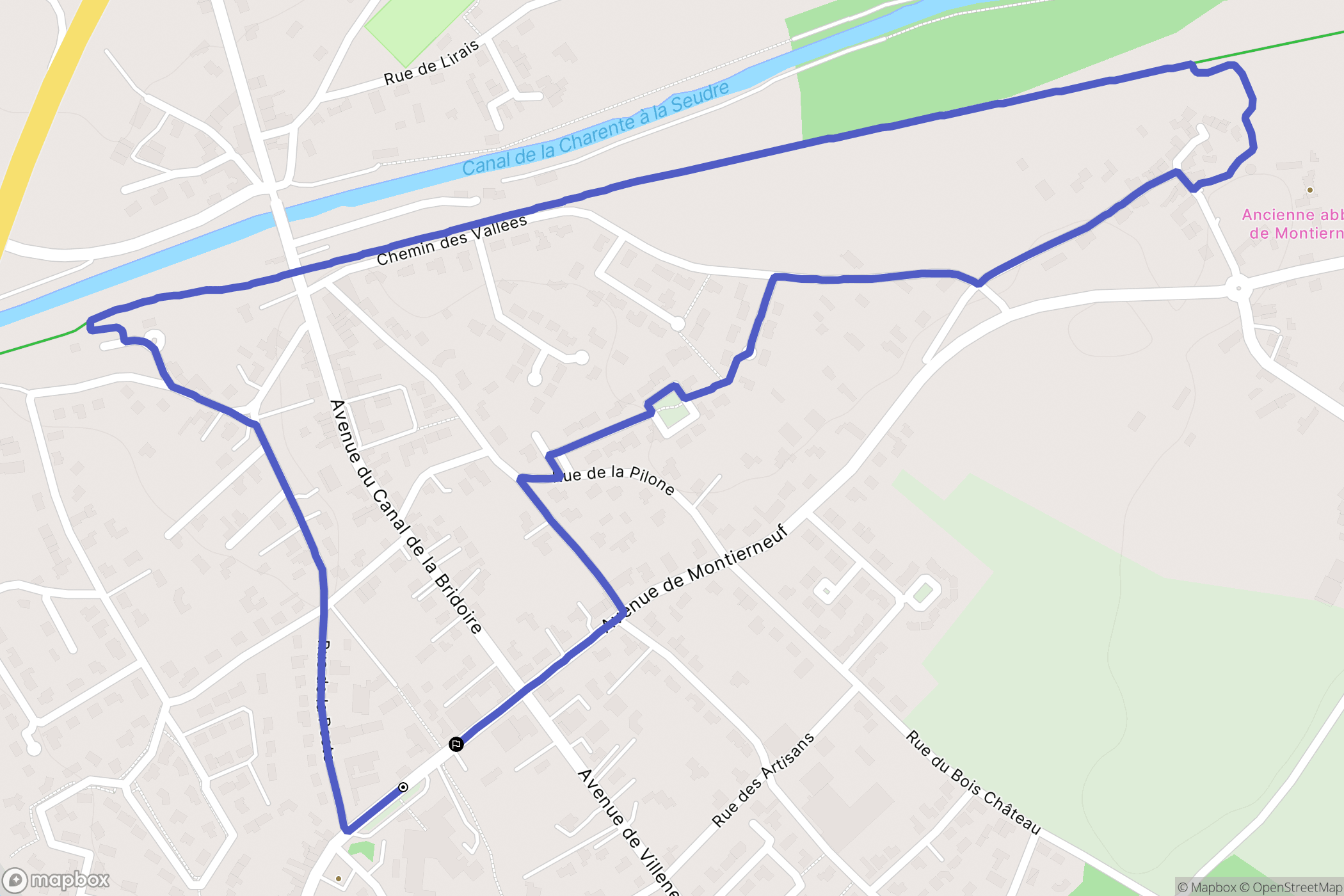 Saint-Agnant : carte du parcours de randonnée - France