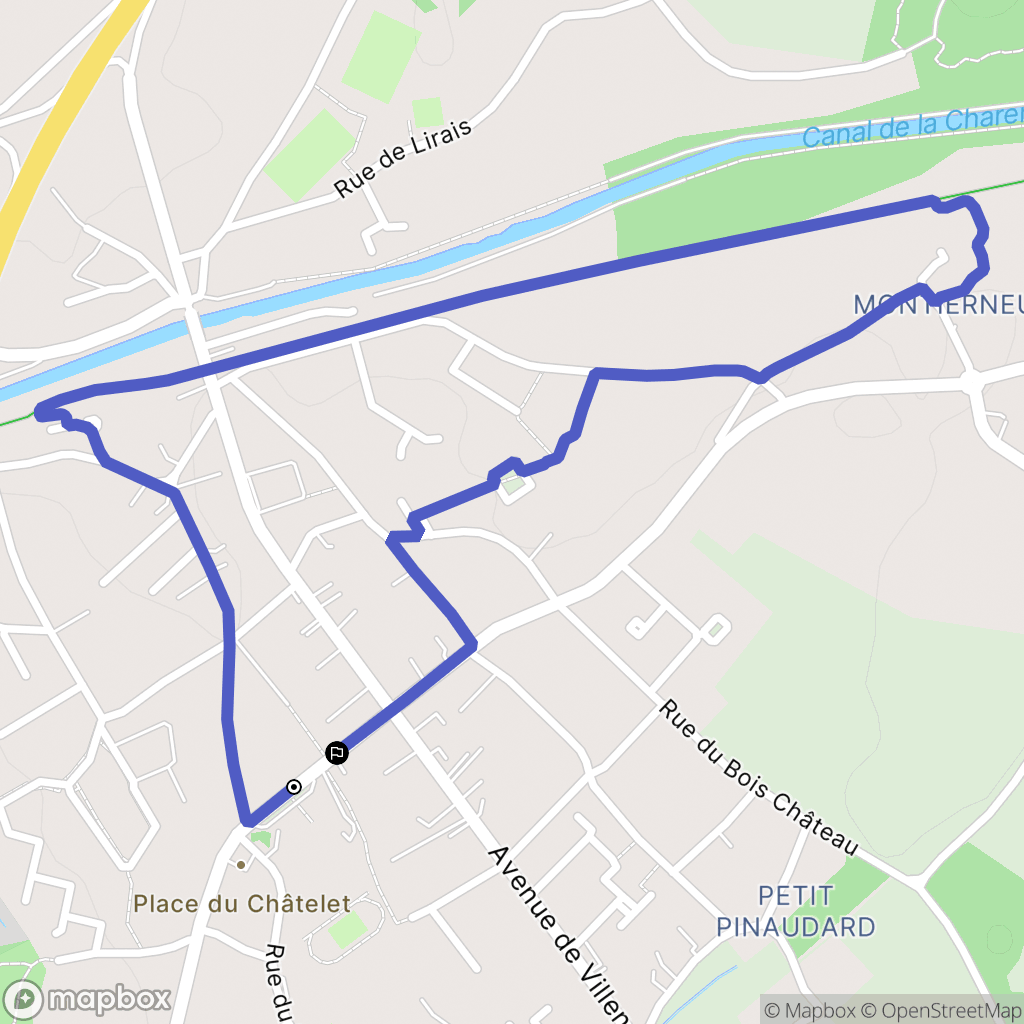 Saint-Agnant : carte du parcours de randonnée - France