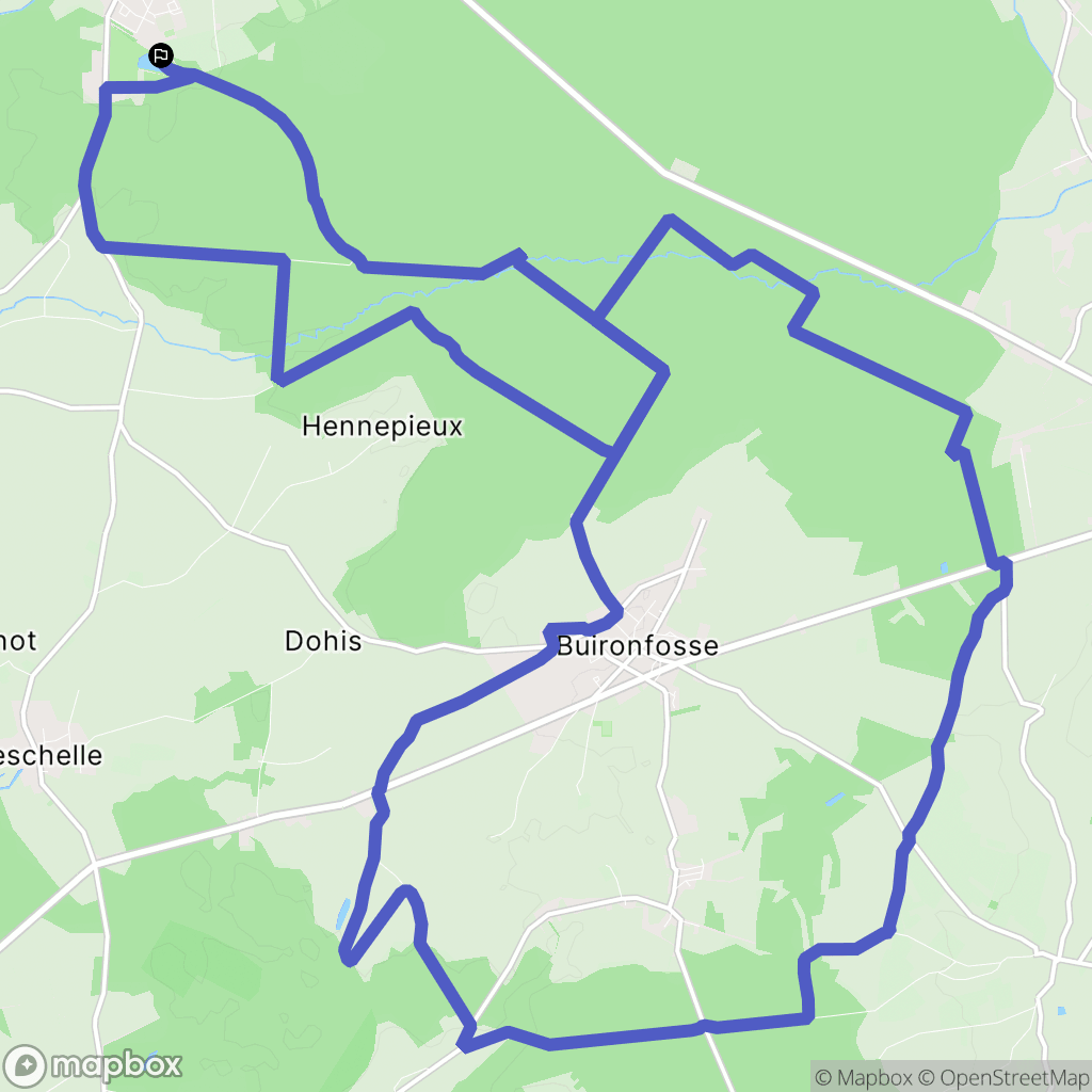 Le Nouvion-en-Thiérache : carte du parcours de randonnée - France