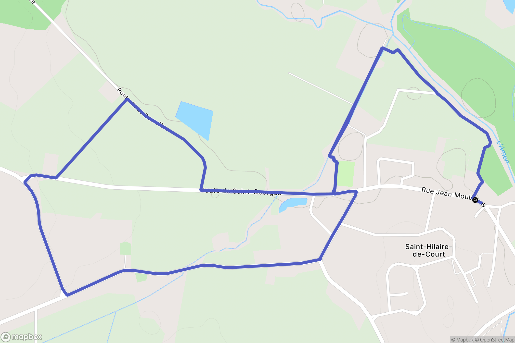 Saint-Hilaire-de-Court : carte du parcours de randonnée - France