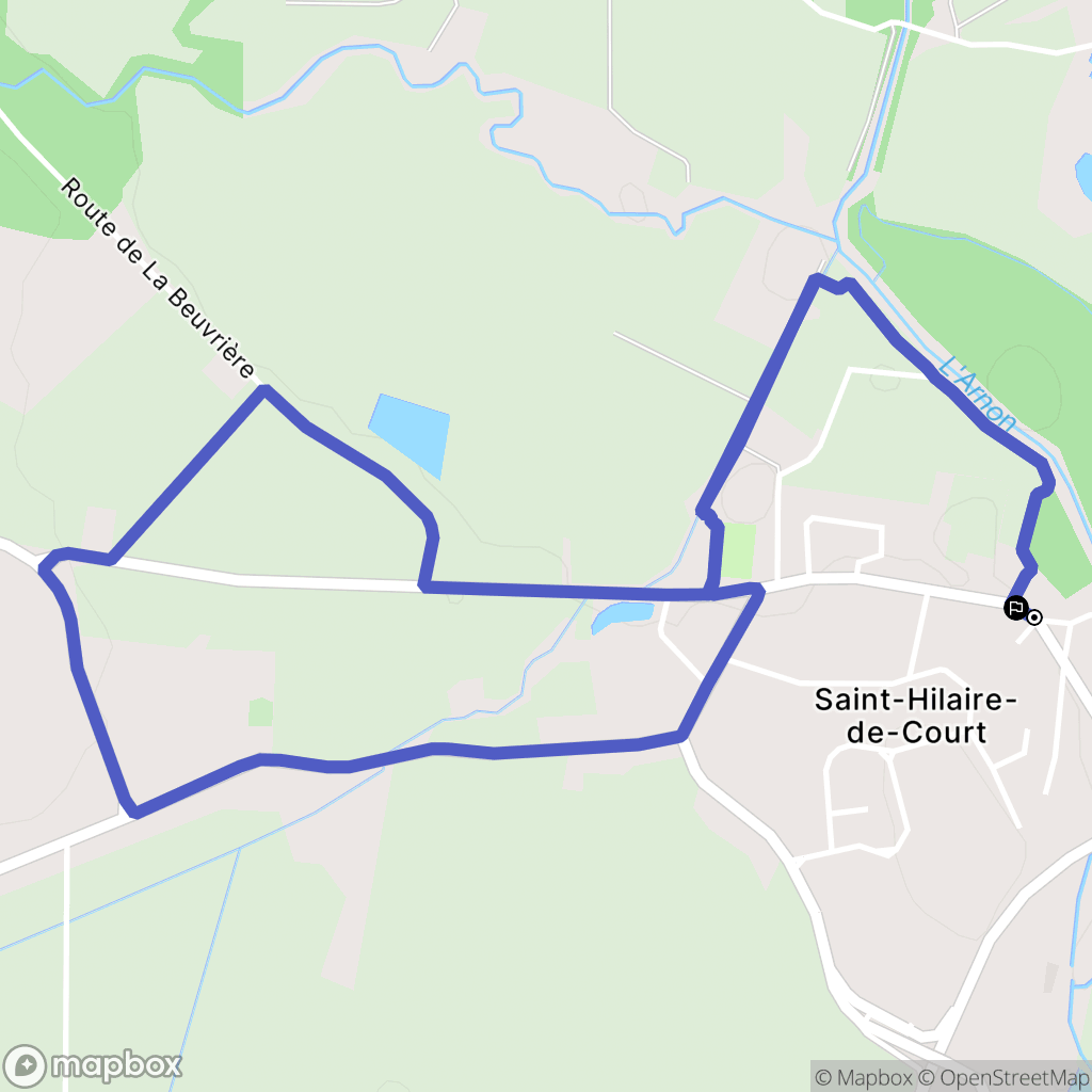 Saint-Hilaire-de-Court : carte du parcours de randonnée - France