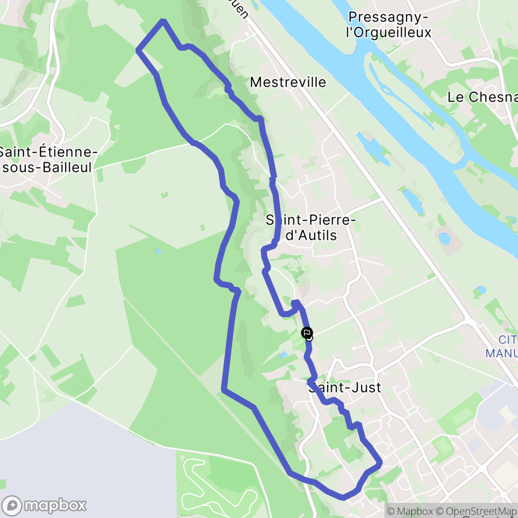 La Chapelle-Longueville : carte du parcours de randonnée - France