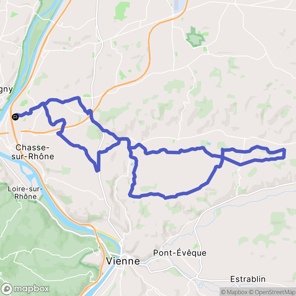 Ternay : carte du parcours de randonnée - France