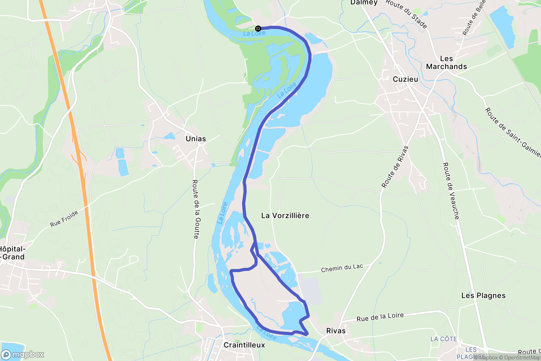 Montrond-les-Bains : carte du parcours de randonnée - France