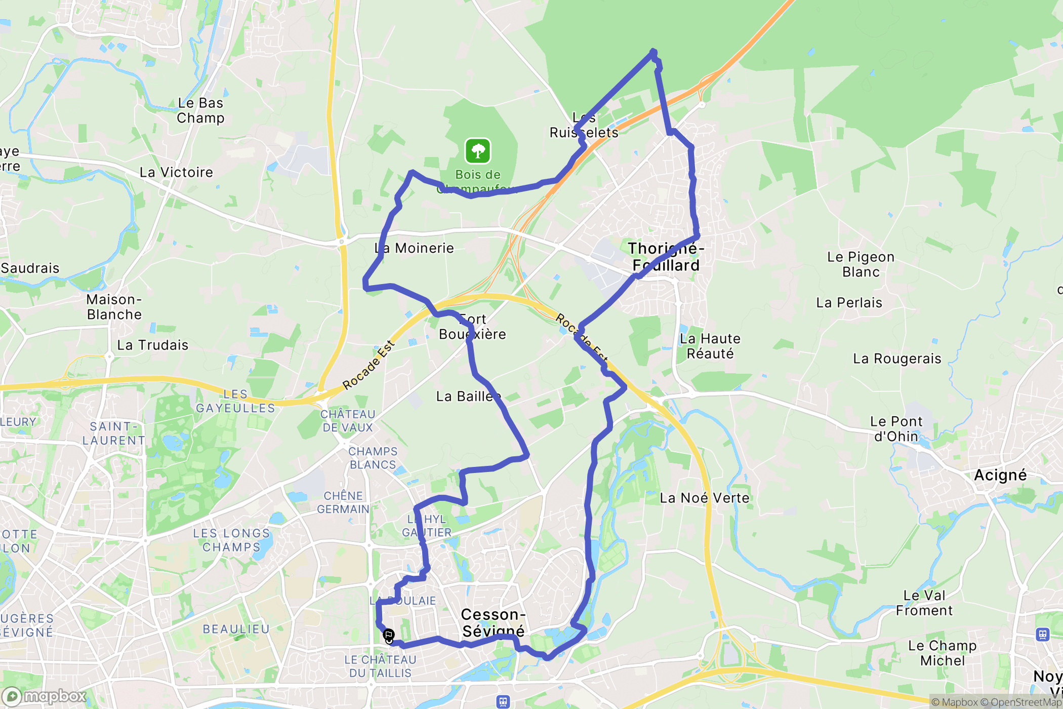 Cesson-Sévigné: routekaart voor buitenactiviteiten - France
