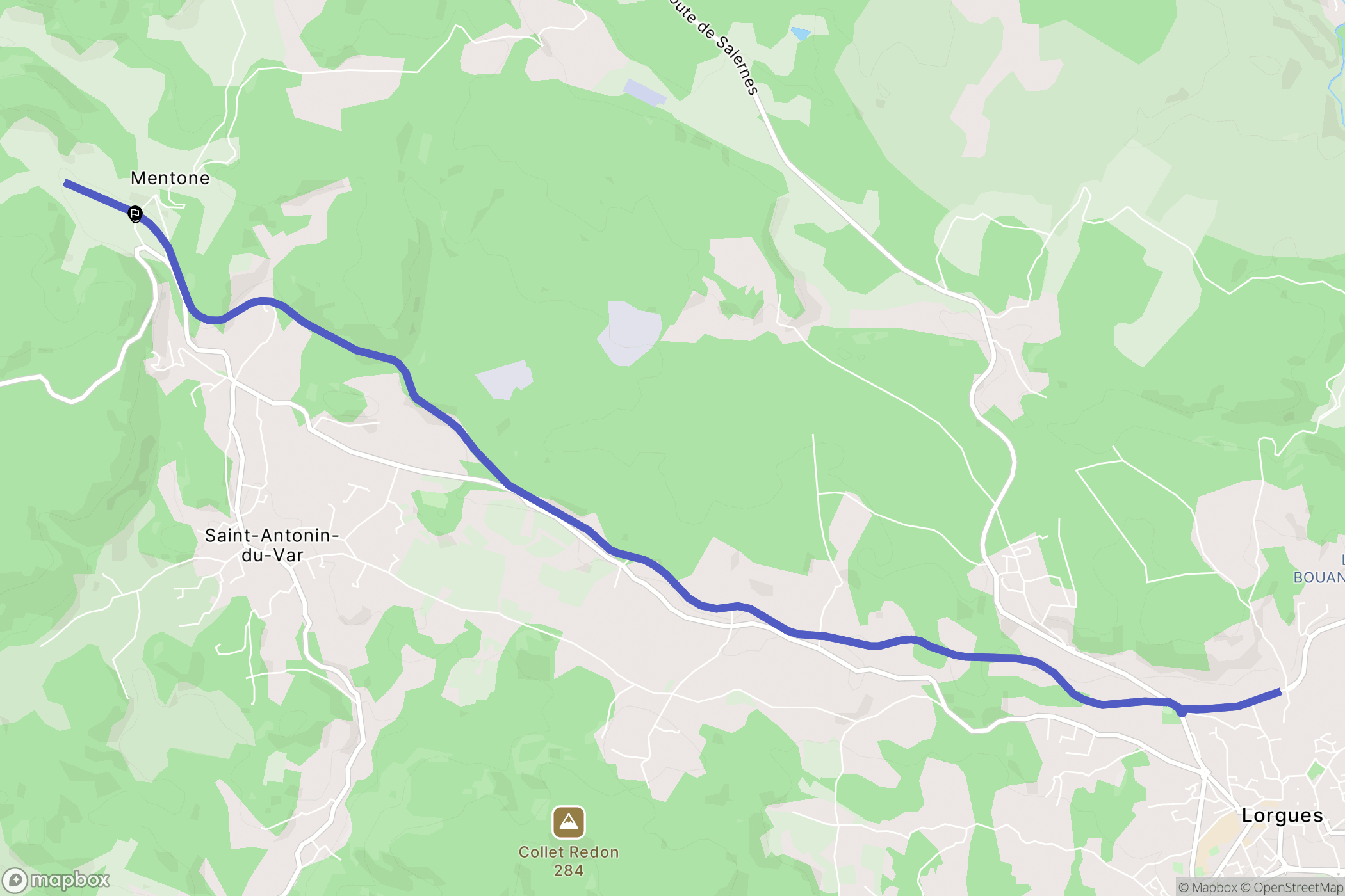 Entrecasteaux : carte du parcours de randonnée - France