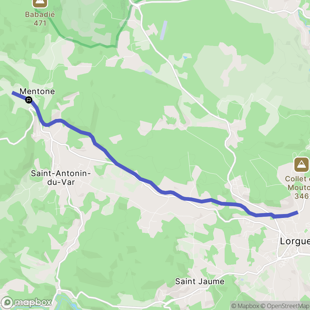 Entrecasteaux : carte du parcours de randonnée - France