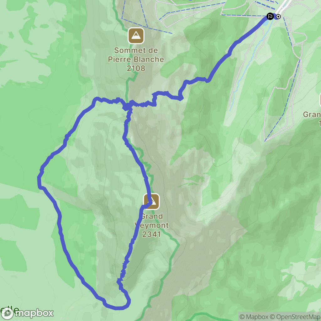 Gresse-en-Vercors : carte du parcours de randonnée - France