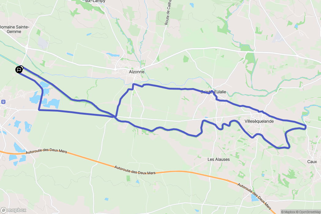 Bram : carte du parcours de randonnée - France