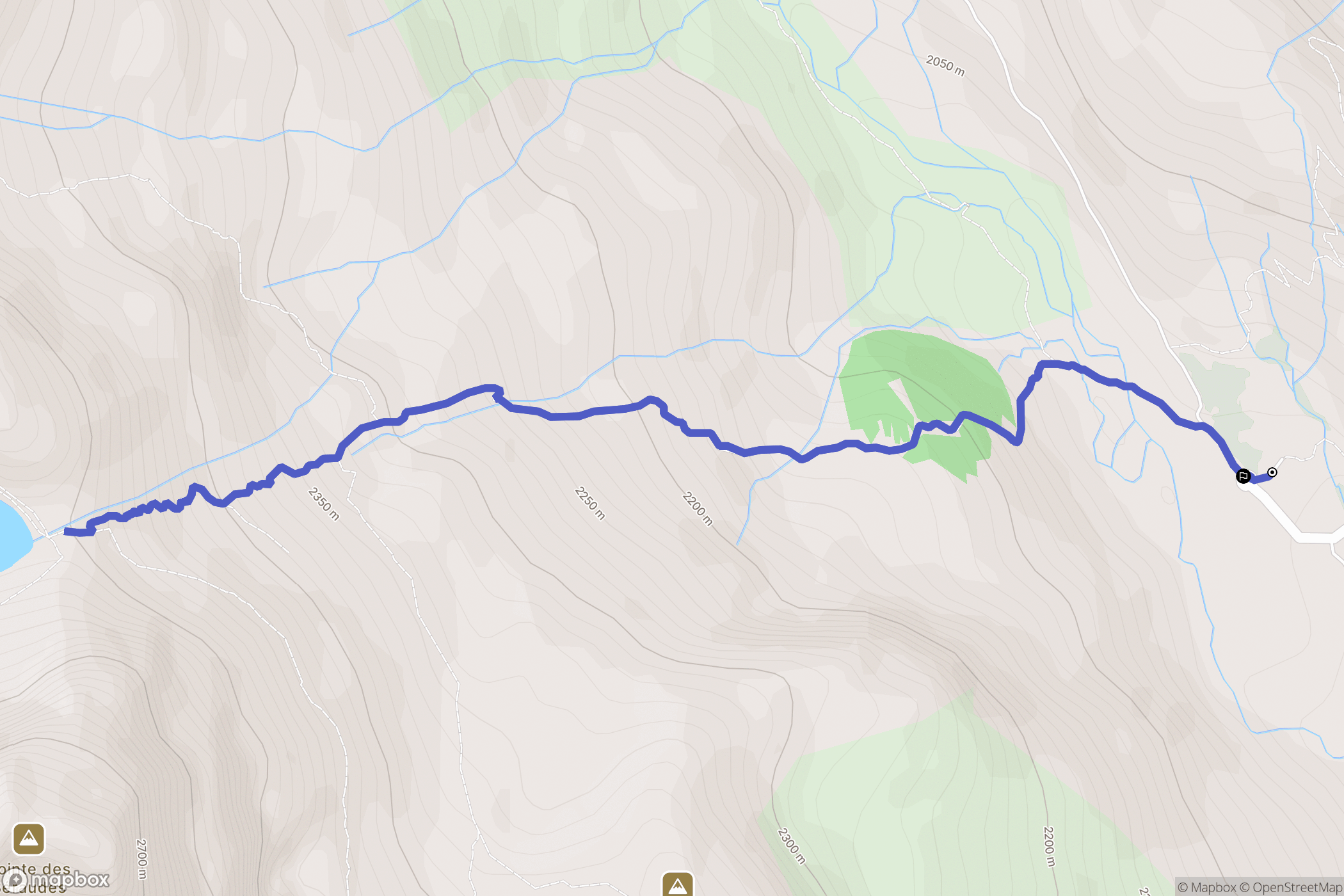Névache : carte du parcours de randonnée - France