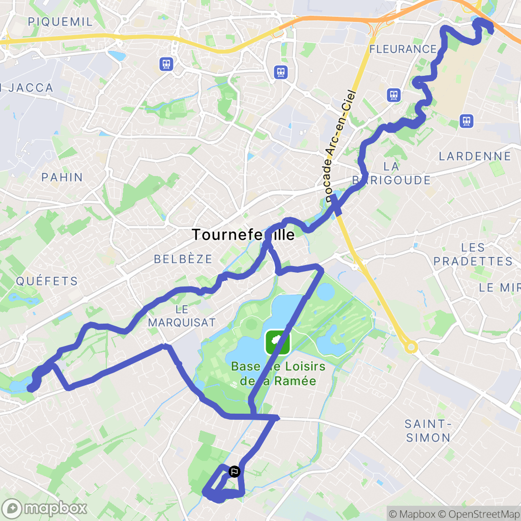 Cugnaux : carte du parcours de randonnée - France