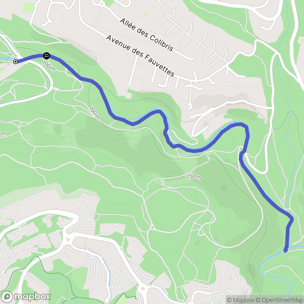 Valbonne : carte du parcours de randonnée - France