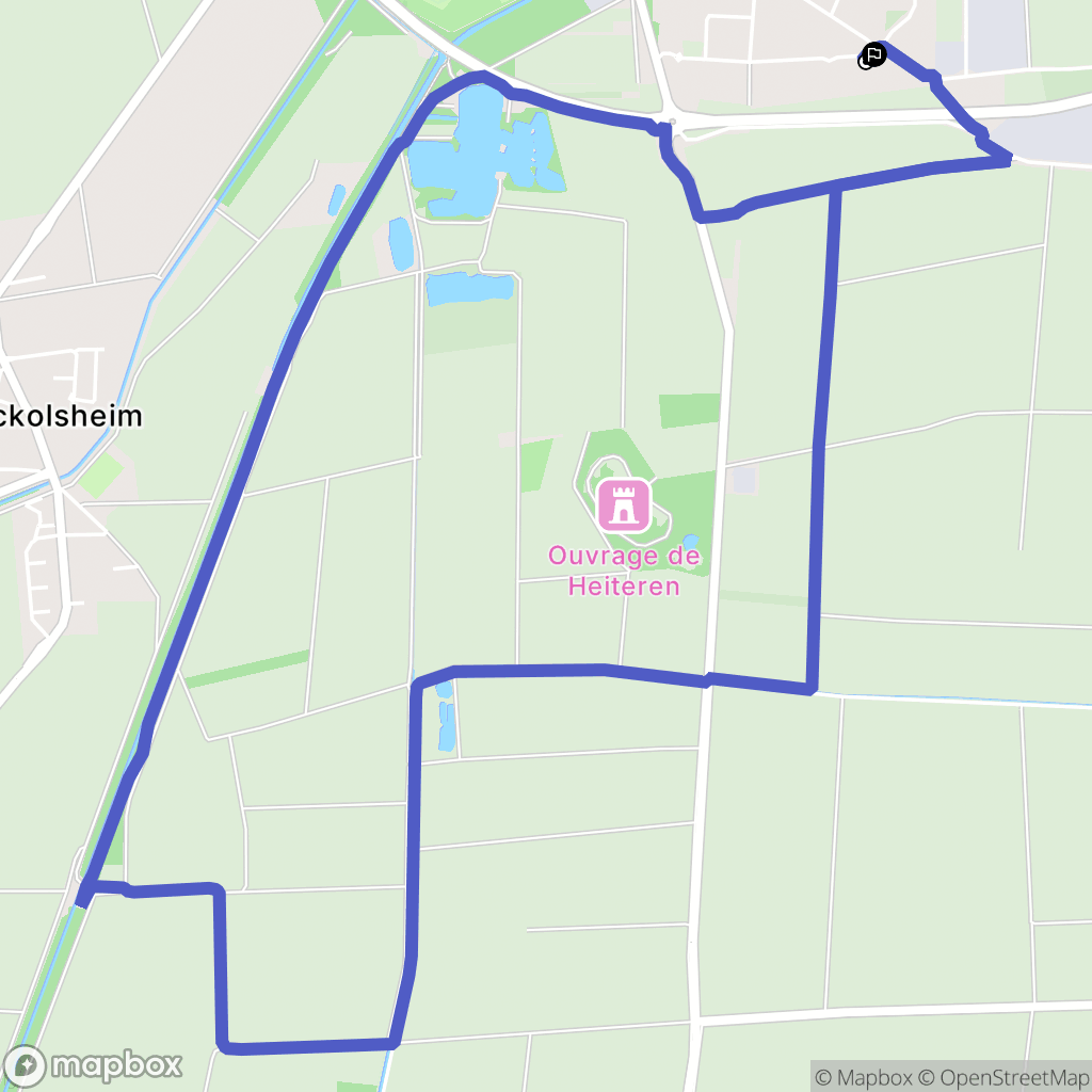 Volgelsheim : carte du parcours de randonnée - France