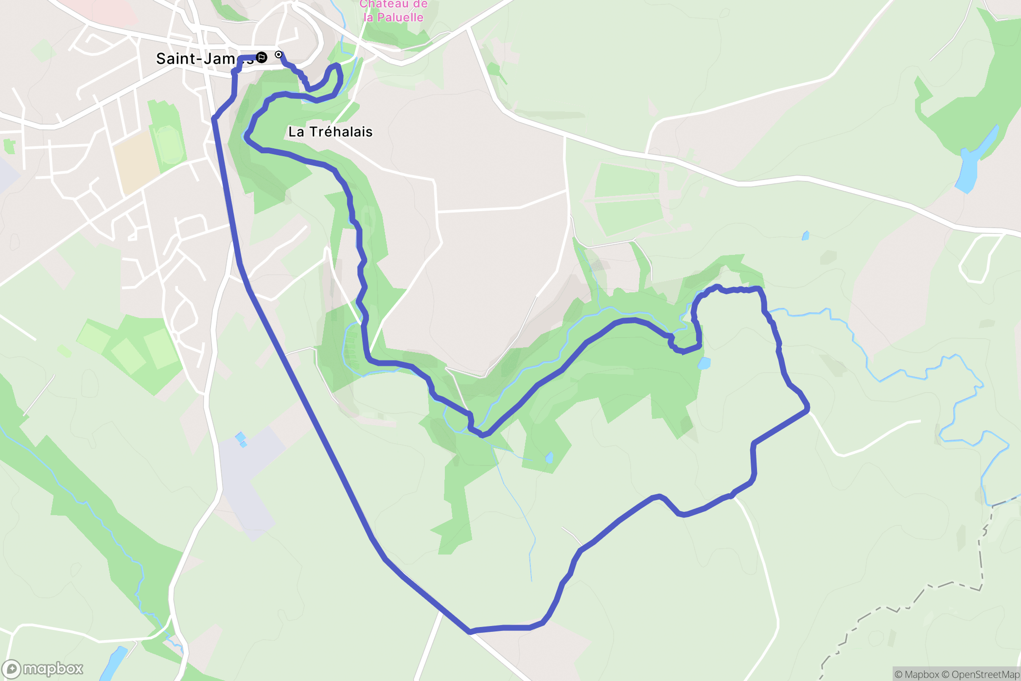 Montjoie-Saint-Martin : carte du parcours de randonnée - France
