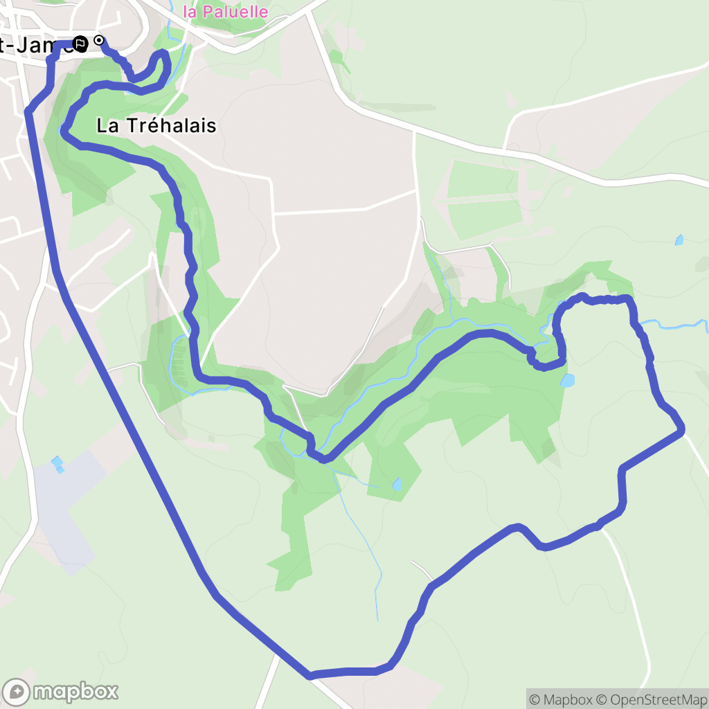 Montjoie-Saint-Martin : carte du parcours de randonnée - France