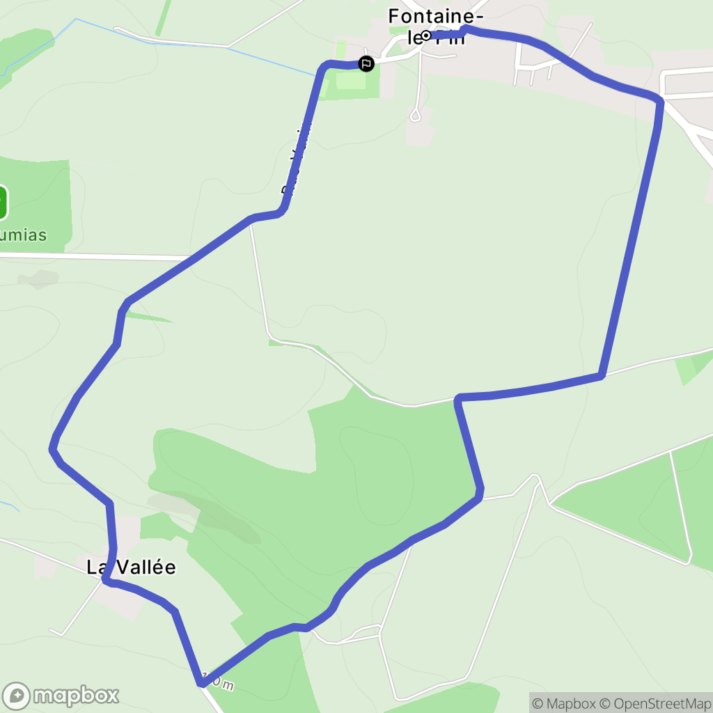 Fontaine-le-Pin : carte du parcours de randonnée - France