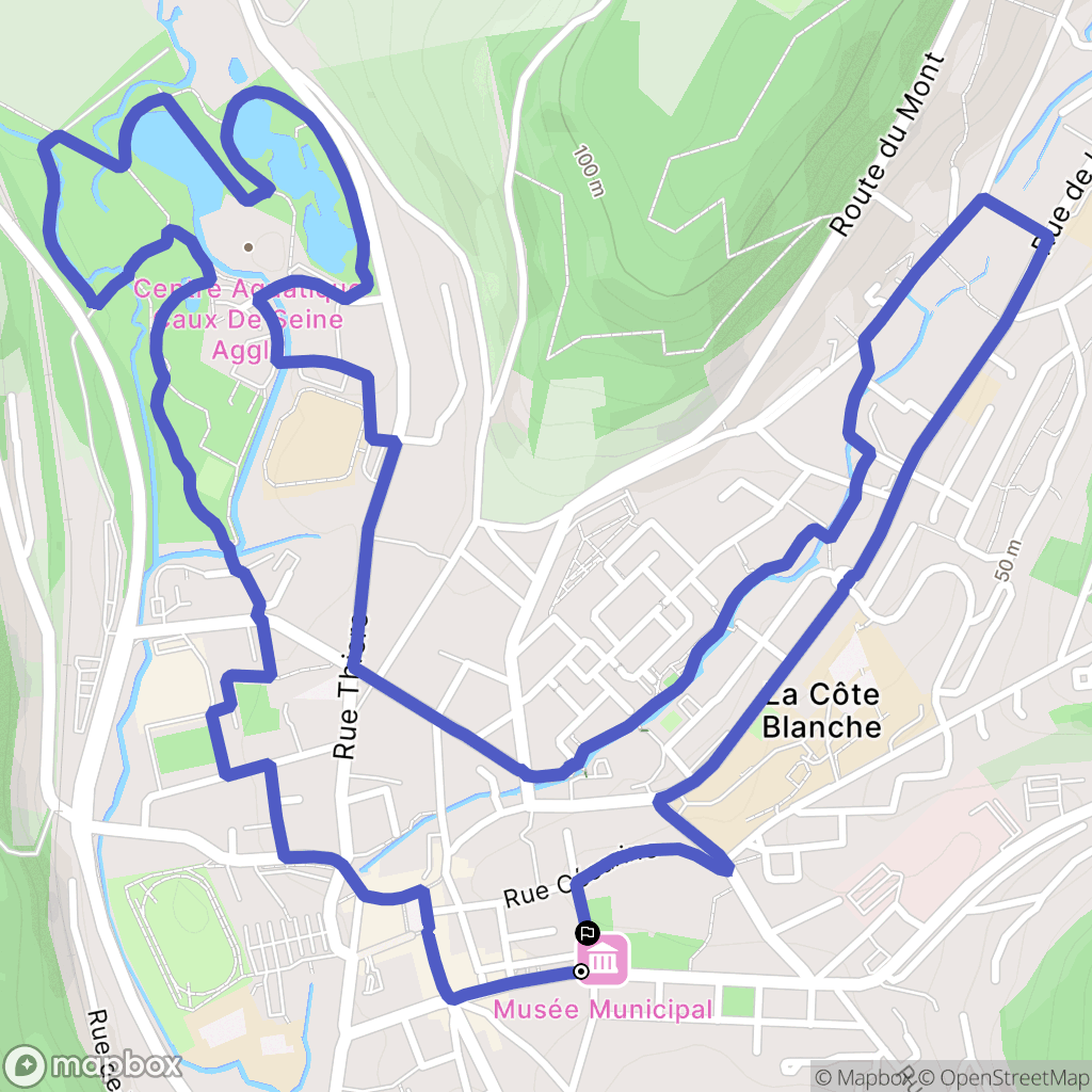 Lillebonne : carte du parcours de randonnée - France