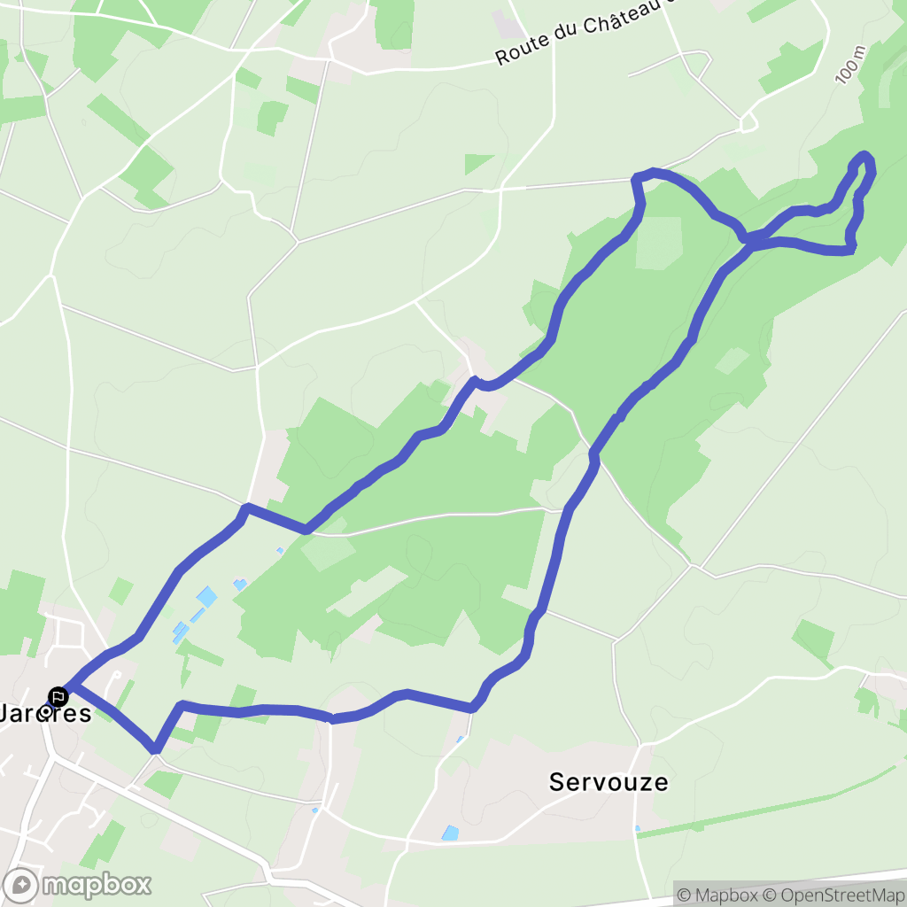 Jardres : carte du parcours de randonnée - France