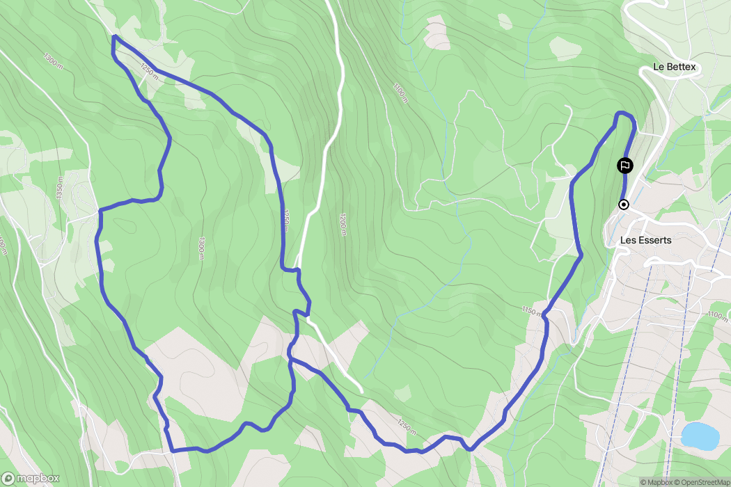 Morillon : carte du parcours de randonnée - France