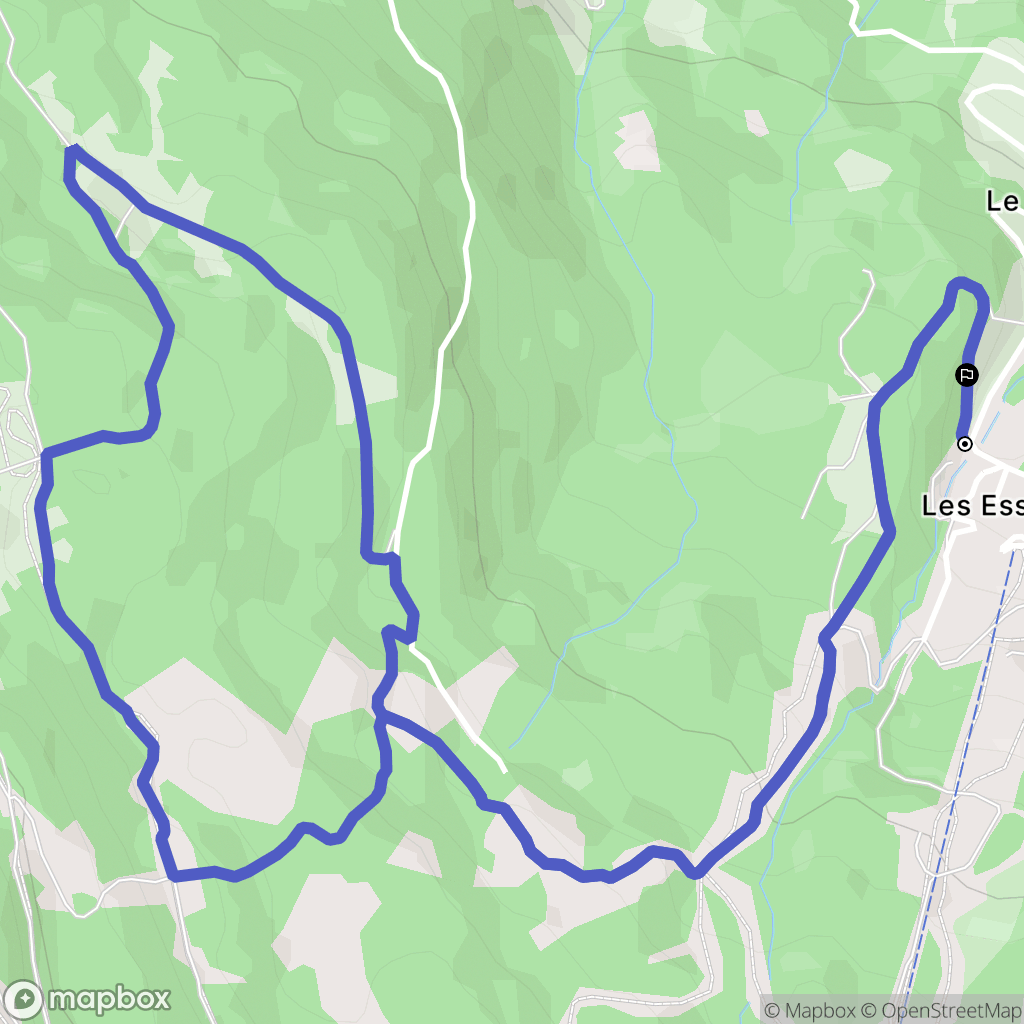 Morillon : carte du parcours de randonnée - France