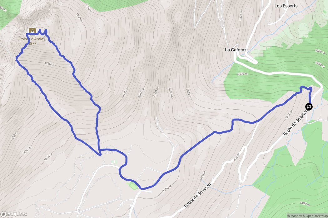 Brizon : carte du parcours de randonnée - France
