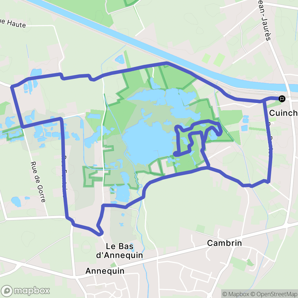 Cuinchy : carte du parcours de randonnée - France
