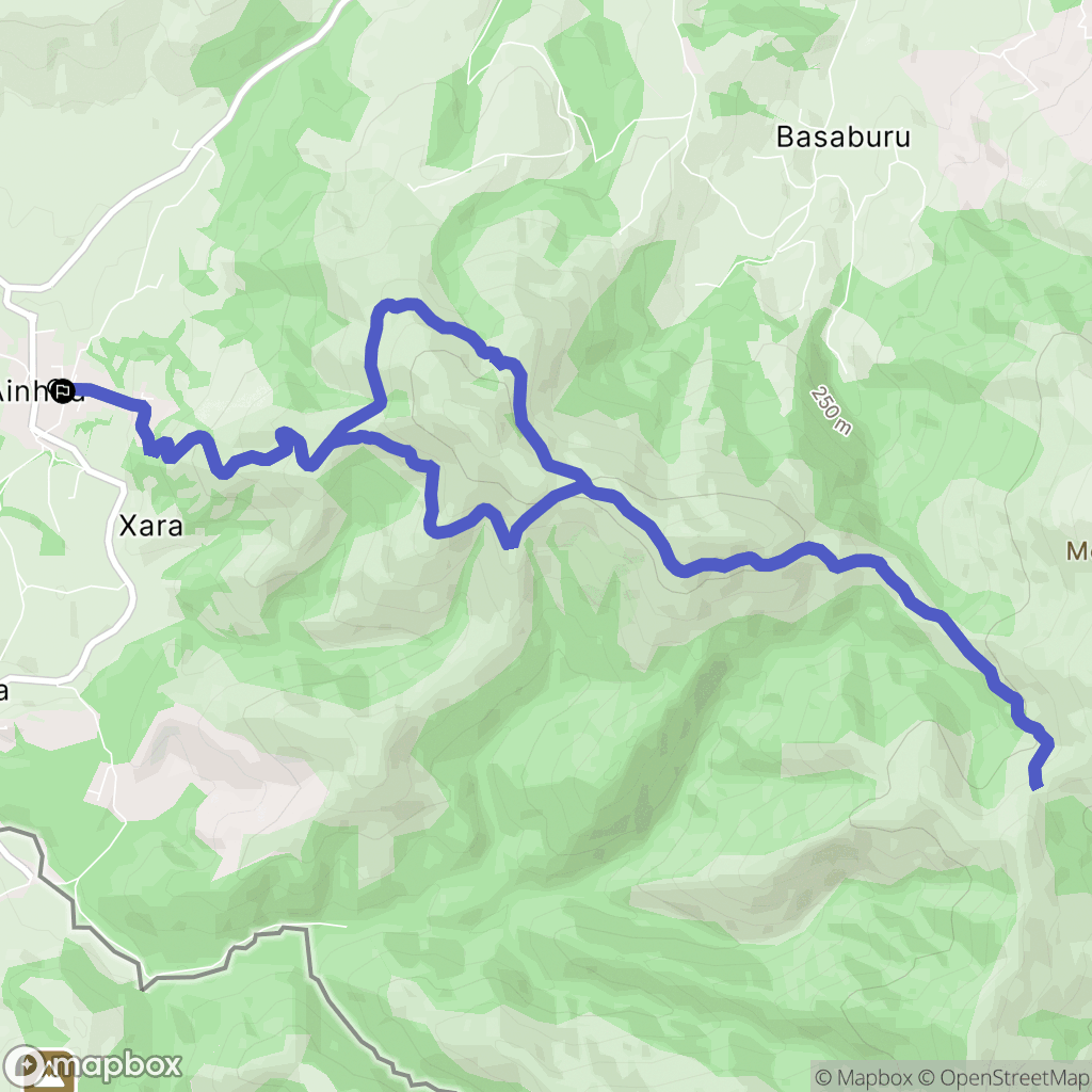 Ainhoa : carte du parcours de randonnée - France