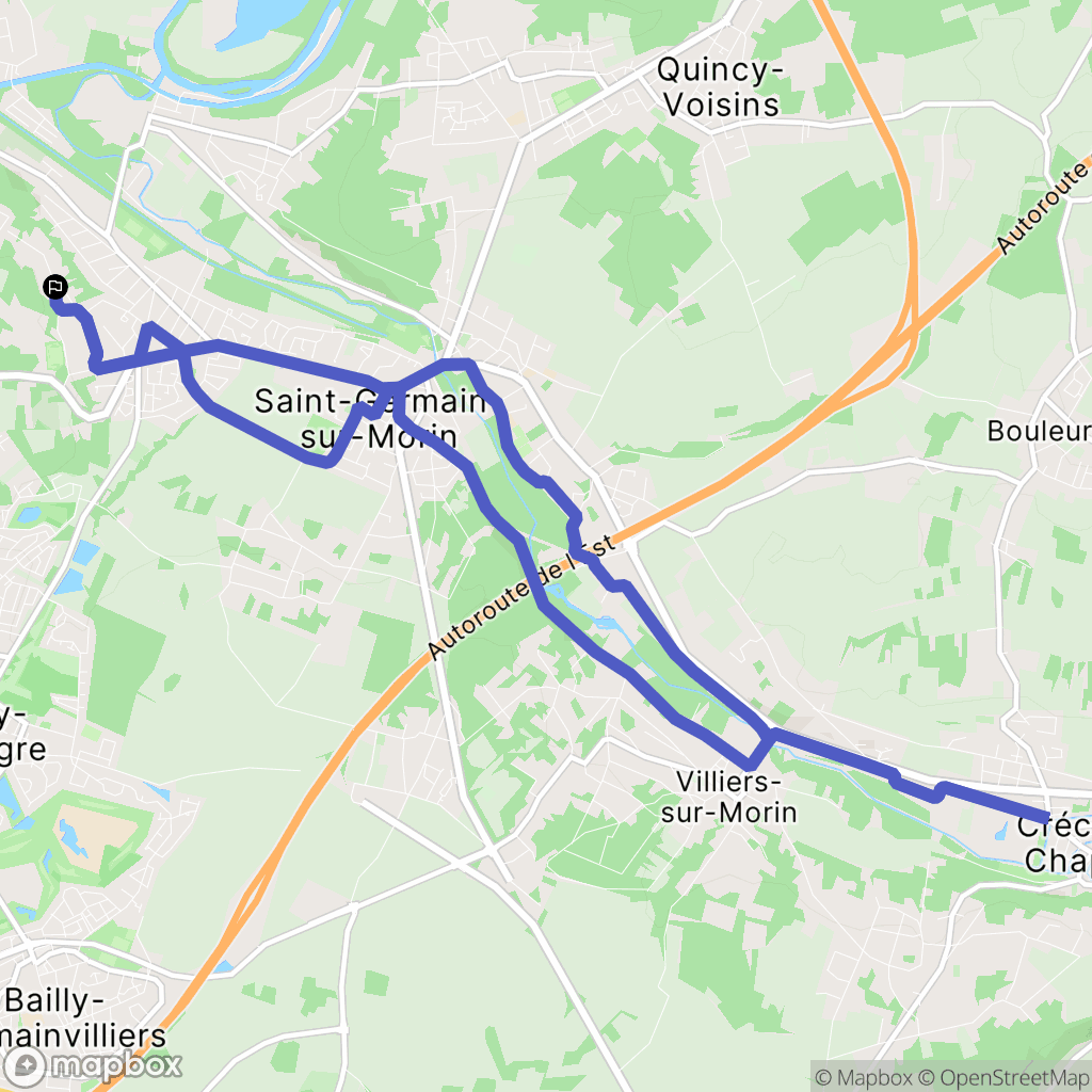 Montry : carte du parcours de randonnée - France