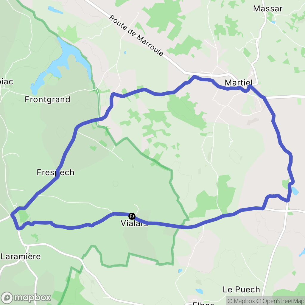 Laramière : carte du parcours de randonnée - France