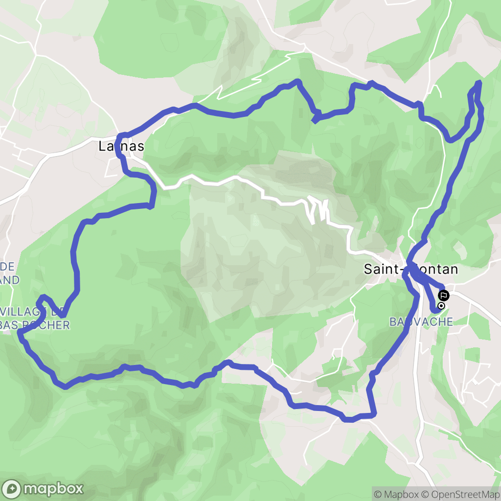 Saint-Montan : carte du parcours de randonnée - France