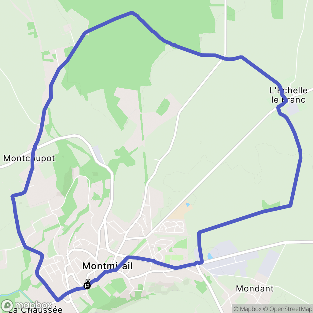 Montmirail : carte du parcours de randonnée - France
