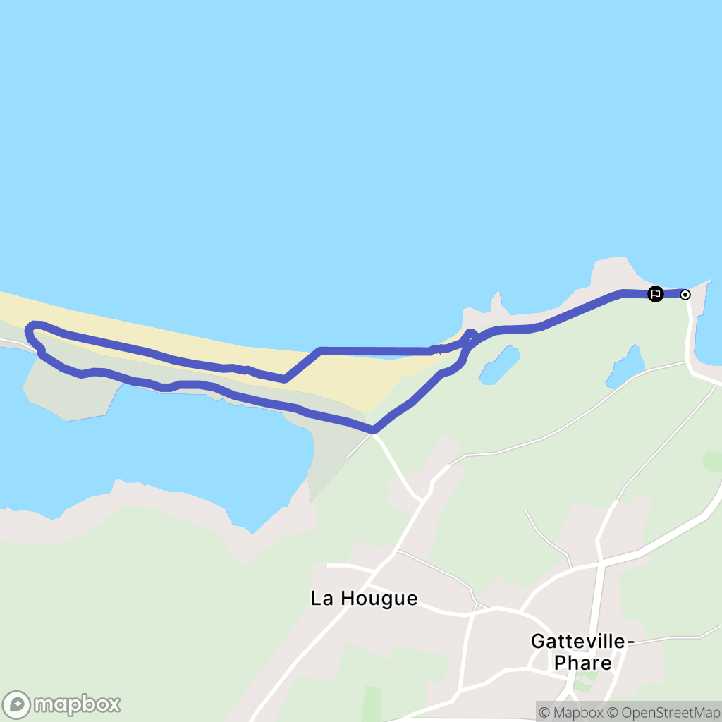 Gatteville-le-Phare : carte du parcours de randonnée - France