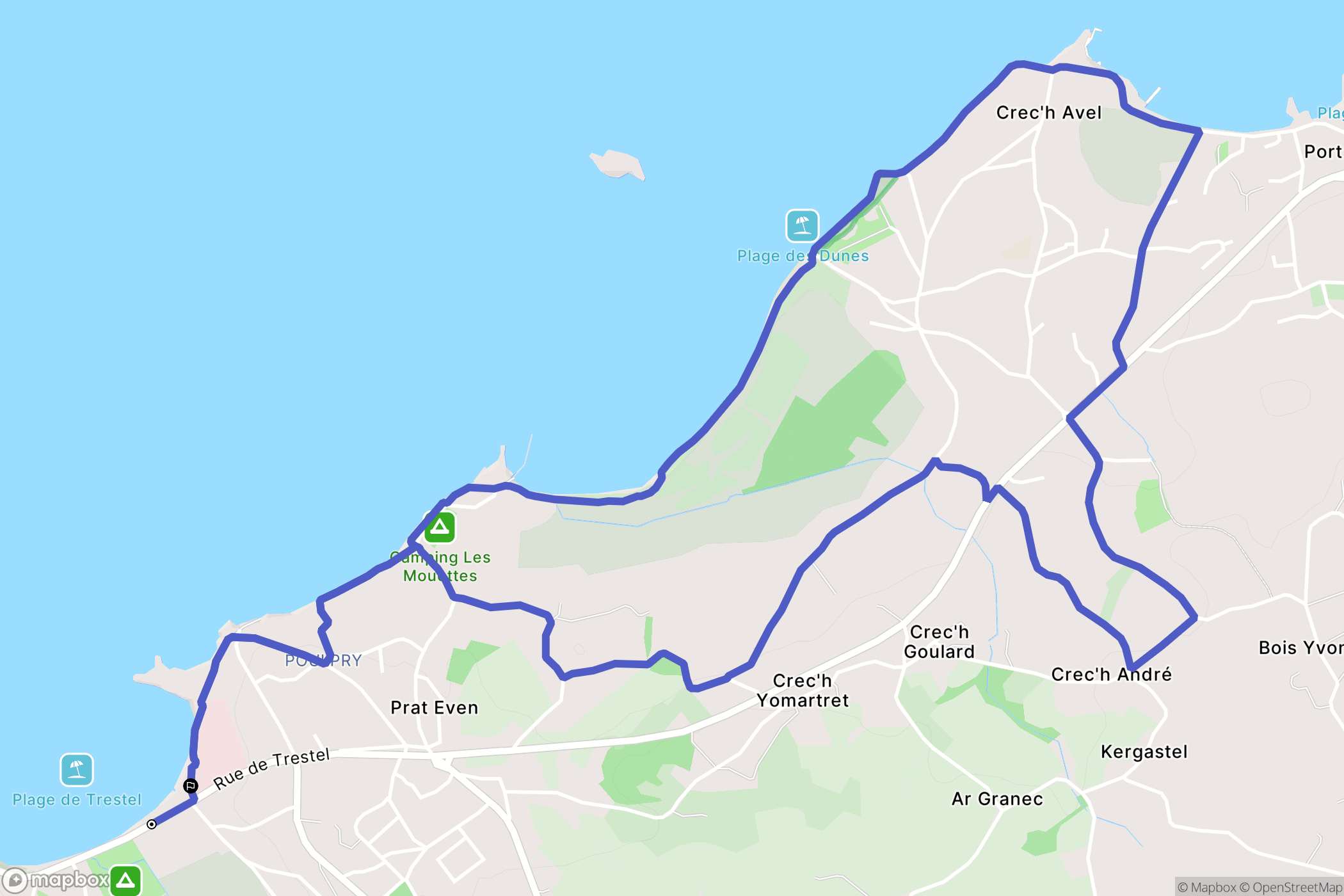 Trévou-Tréguignec: routekaart voor buitenactiviteiten - France