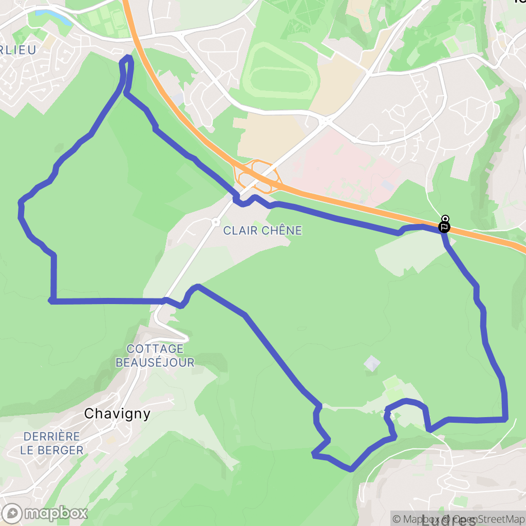 Houdemont : carte du parcours de randonnée - France