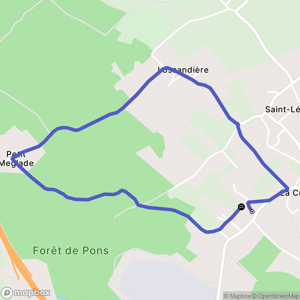 Saint-Léger : carte du parcours de randonnée - France