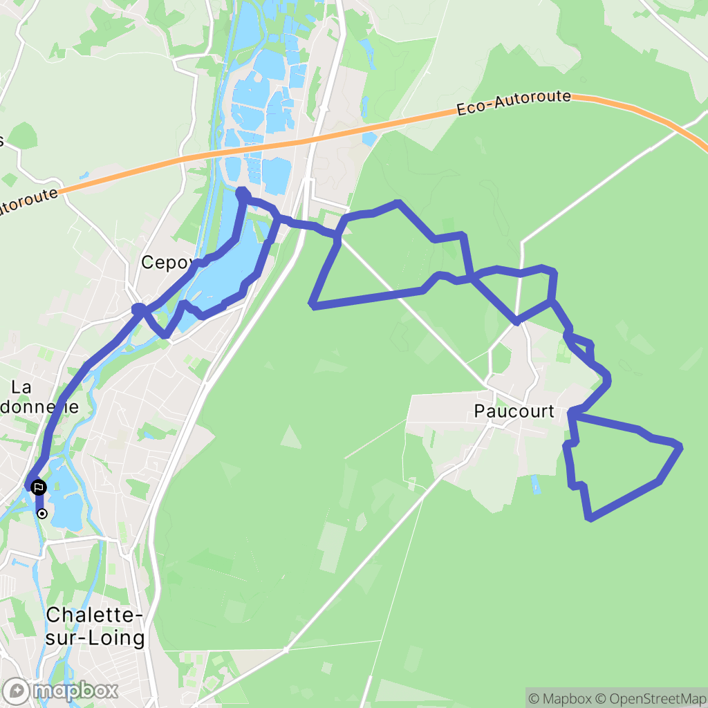 Châlette-sur-Loing : carte du parcours de randonnée - France