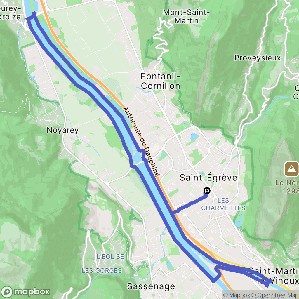 Saint-Egrève : carte du parcours de randonnée - France