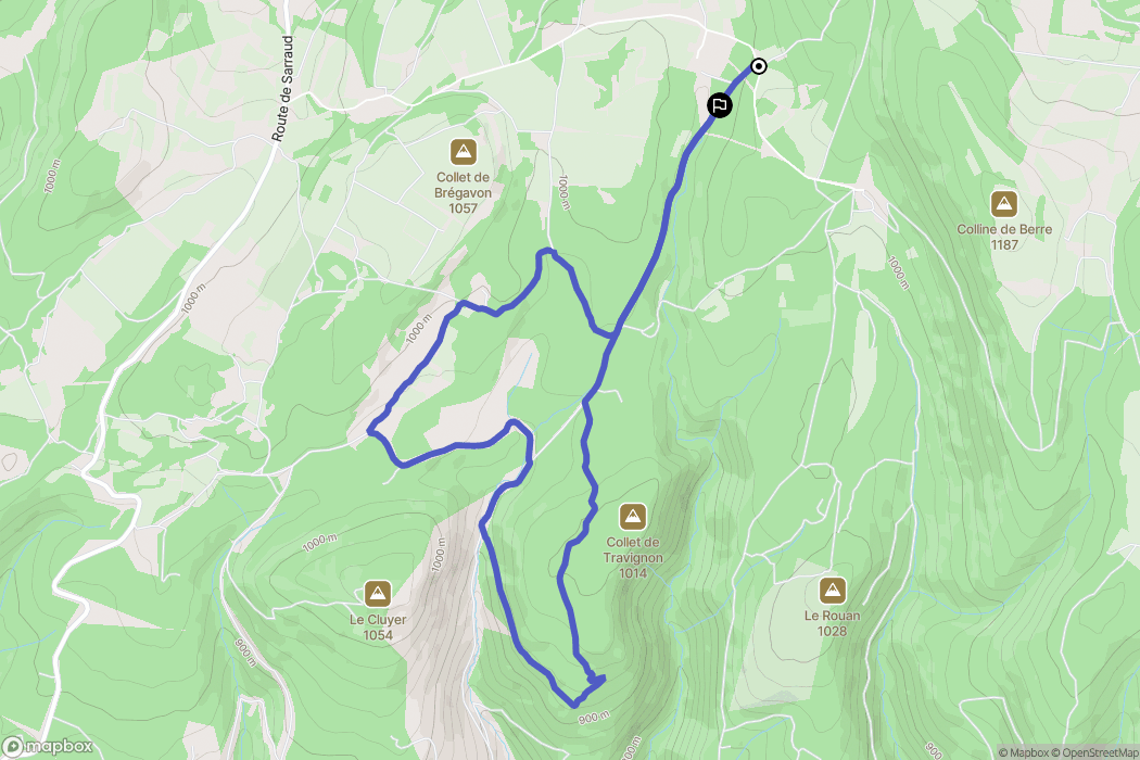 Saint-Saturnin-lès-Apt : carte du parcours de randonnée - France