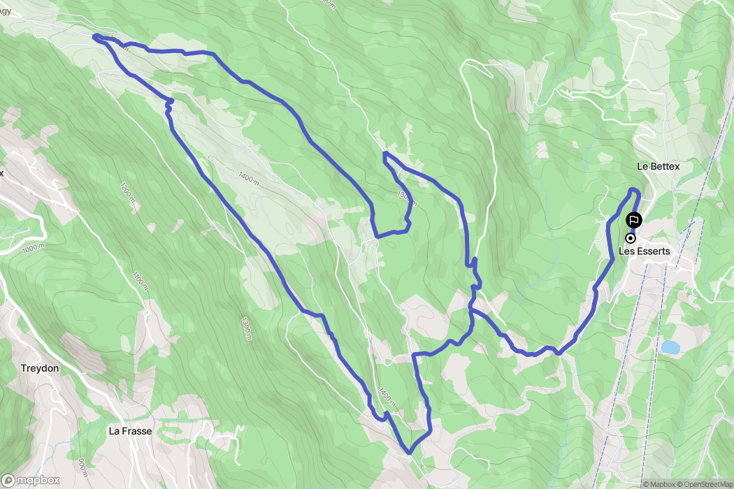 Morillon : carte du parcours de randonnée - France