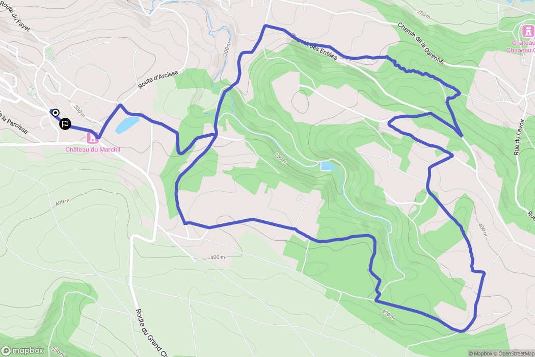 Saint-Chef : carte du parcours de randonnée - France