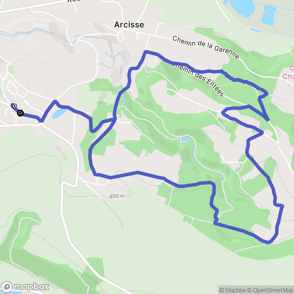 Saint-Chef : carte du parcours de randonnée - France
